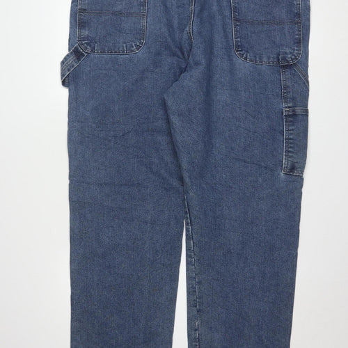 Wrangler Men's Blue Denim Straight Jeans 42x32 Regular Fit