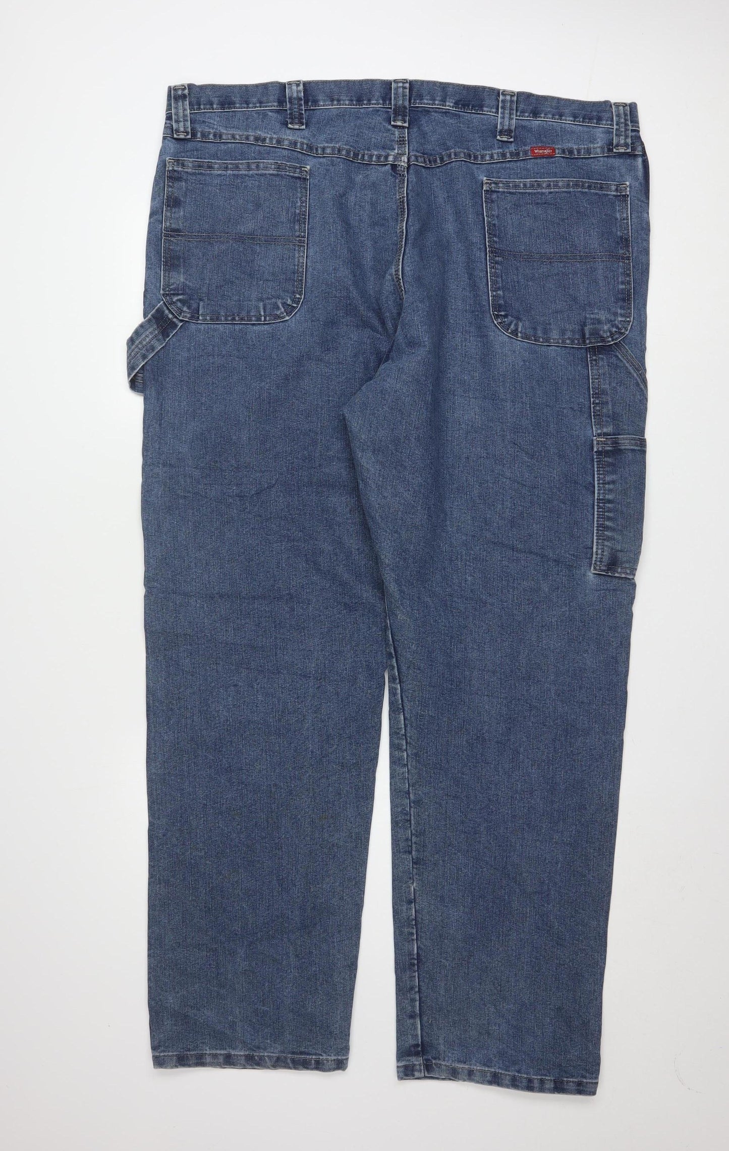 Wrangler Men's Blue Denim Straight Jeans 42x32 Regular Fit