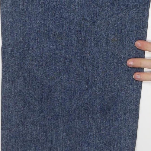Wrangler Men's Blue Denim Straight Jeans 42x32 Regular Fit