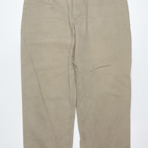 Lee Men's Beige Chino Trousers Size 38x34 Cotton Casual Pants