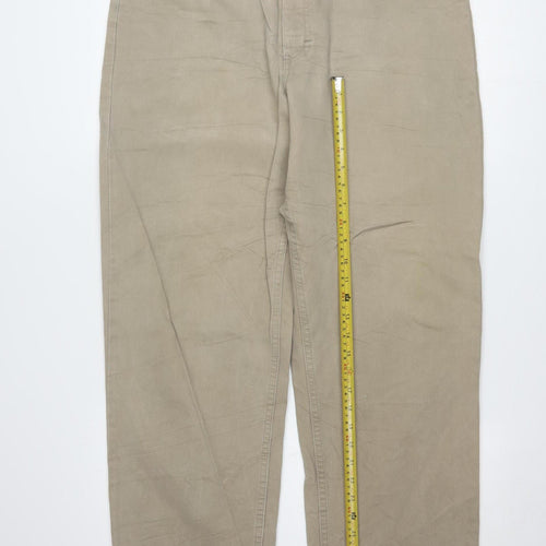 Lee Men's Beige Chino Trousers Size 38x34 Cotton Casual Pants