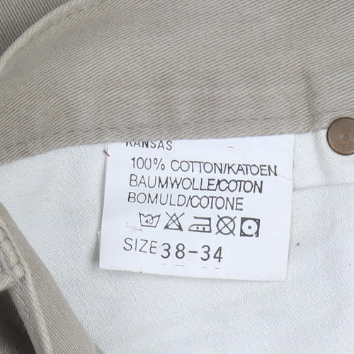 Lee Men's Beige Chino Trousers Size 38x34 Cotton Casual Pants
