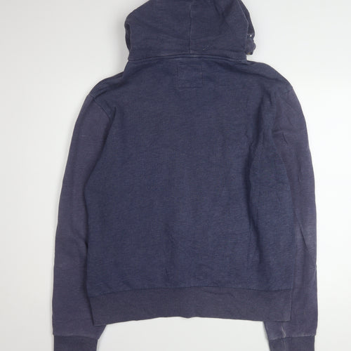 Superdry Men's Blue 2XL Pullover Hoodie with Logo Print
