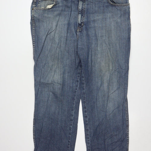 Wrangler Men's Blue Texas Stretch Straight Leg Jeans W40 L30