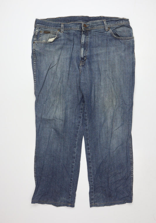Wrangler Men's Blue Texas Stretch Straight Leg Jeans W40 L30