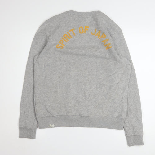 Superdry Womens Grey UK 10 Crew Neck Pullover Sweatshirt