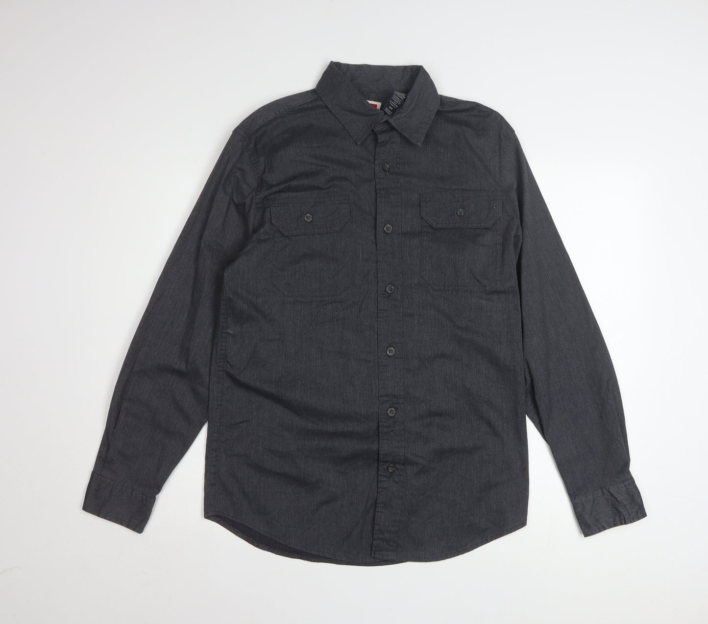 Wrangler Men's Black Long Sleeve Button-Up Shirt S Regular Fit