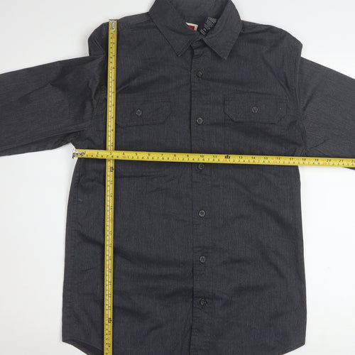 Wrangler Men's Black Long Sleeve Button-Up Shirt S Regular Fit