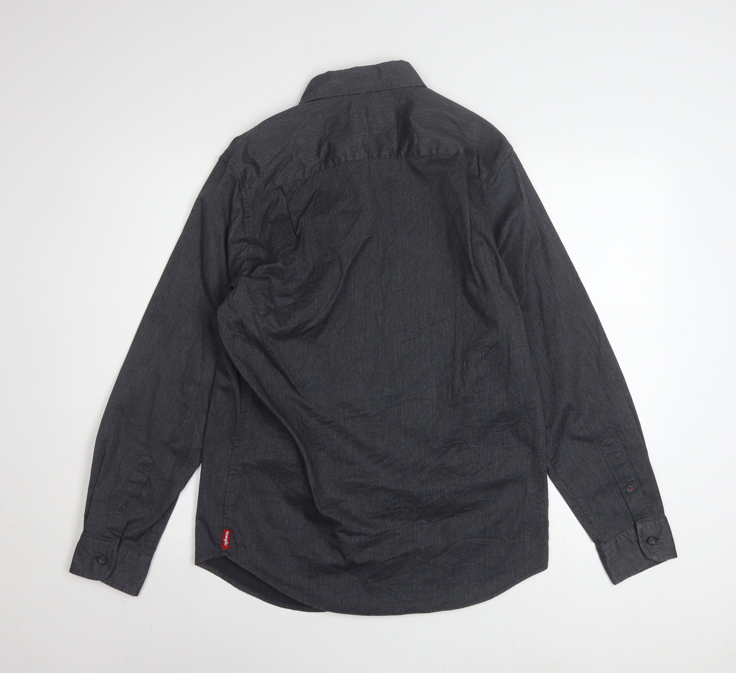 Wrangler Men's Black Long Sleeve Button-Up Shirt S Regular Fit