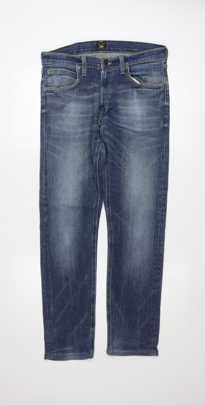 Lee Men's Blue Luke Regular Fit Straight Denim Jeans W32 L32