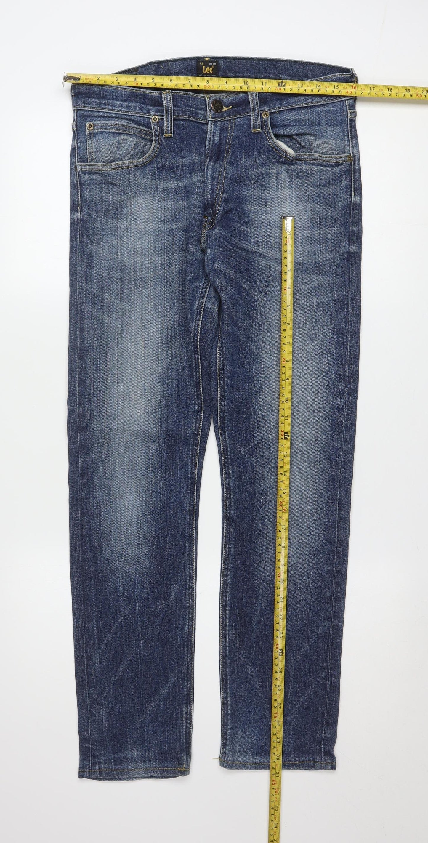 Lee Men's Blue Luke Regular Fit Straight Denim Jeans W32 L32