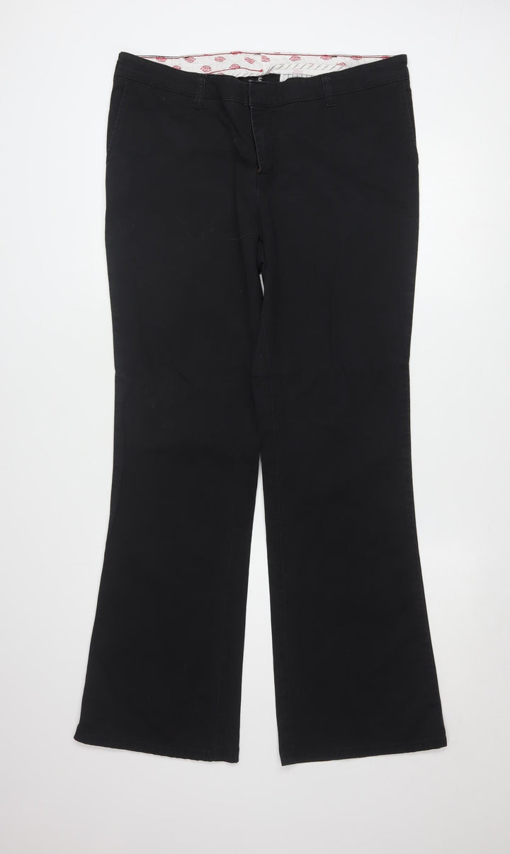 Dickies Women's Black 14 Regular Workwear Twill Trousers