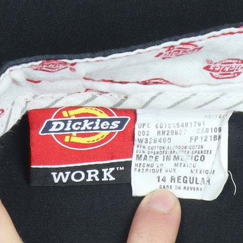 Dickies Women's Black 14 Regular Workwear Twill Trousers