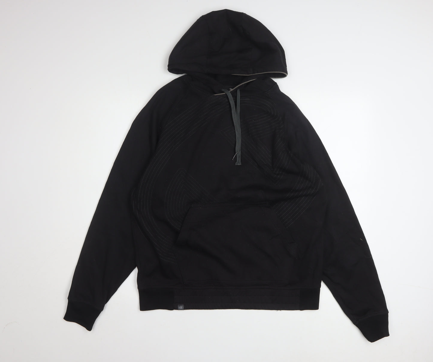 Champion Men's Black Pullover Hoodie Medium Sportswear
