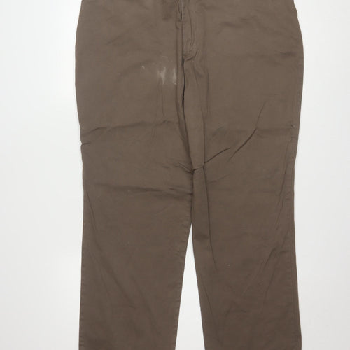Lee Women Brown All Day Straight Leg Trousers Size 16