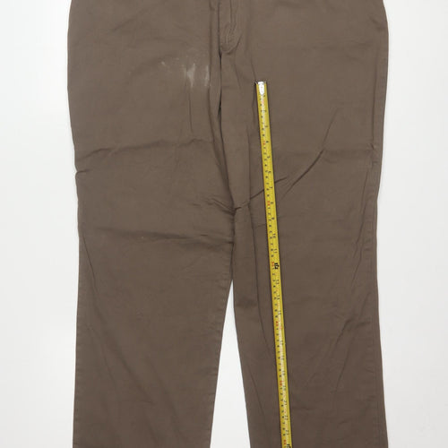 Lee Women Brown All Day Straight Leg Trousers Size 16