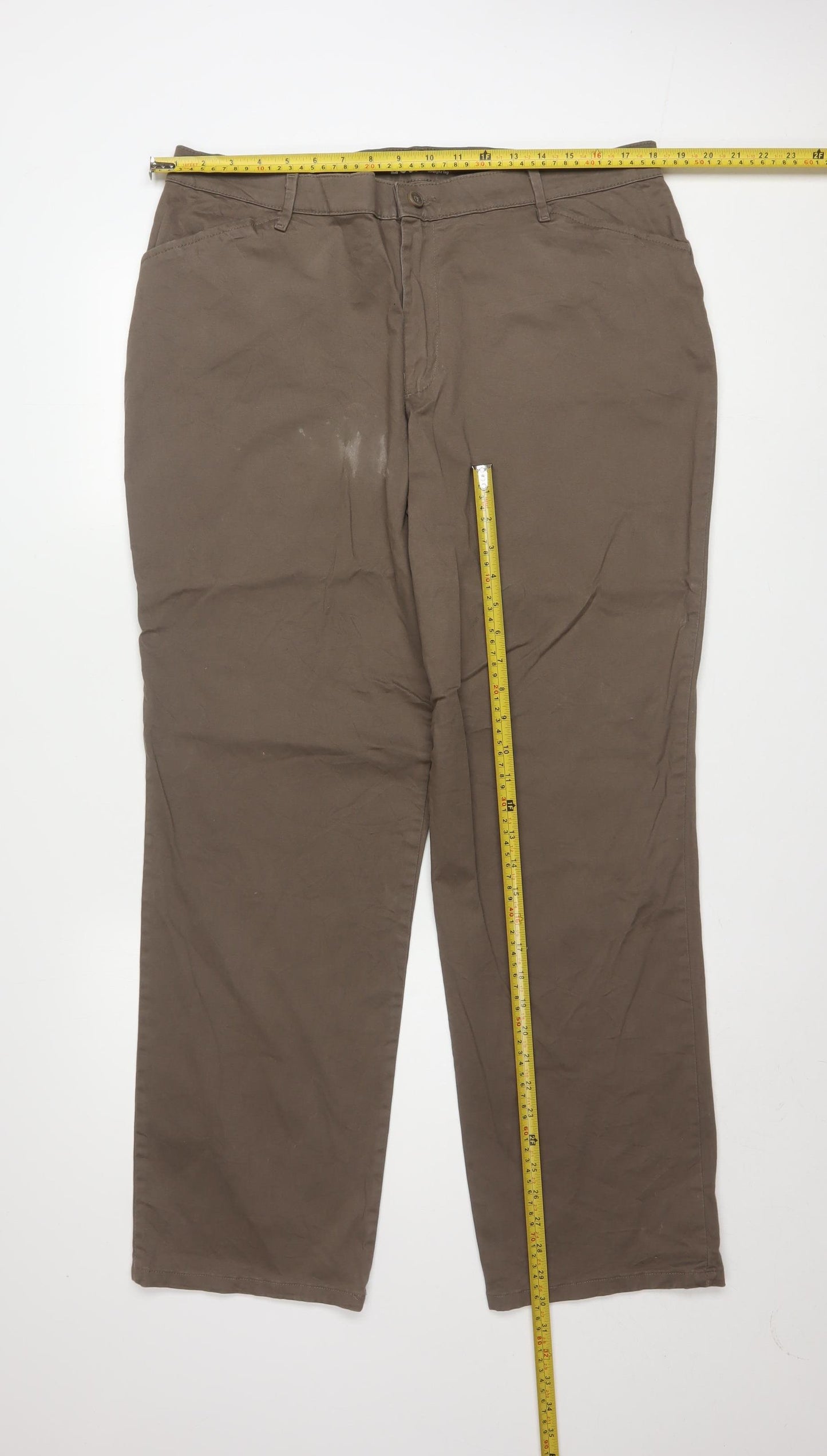 Lee Women Brown All Day Straight Leg Trousers Size 16