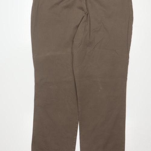 Lee Women Brown All Day Straight Leg Trousers Size 16