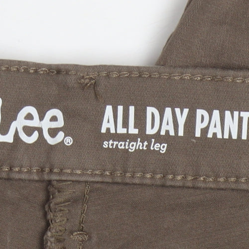 Lee Women Brown All Day Straight Leg Trousers Size 16