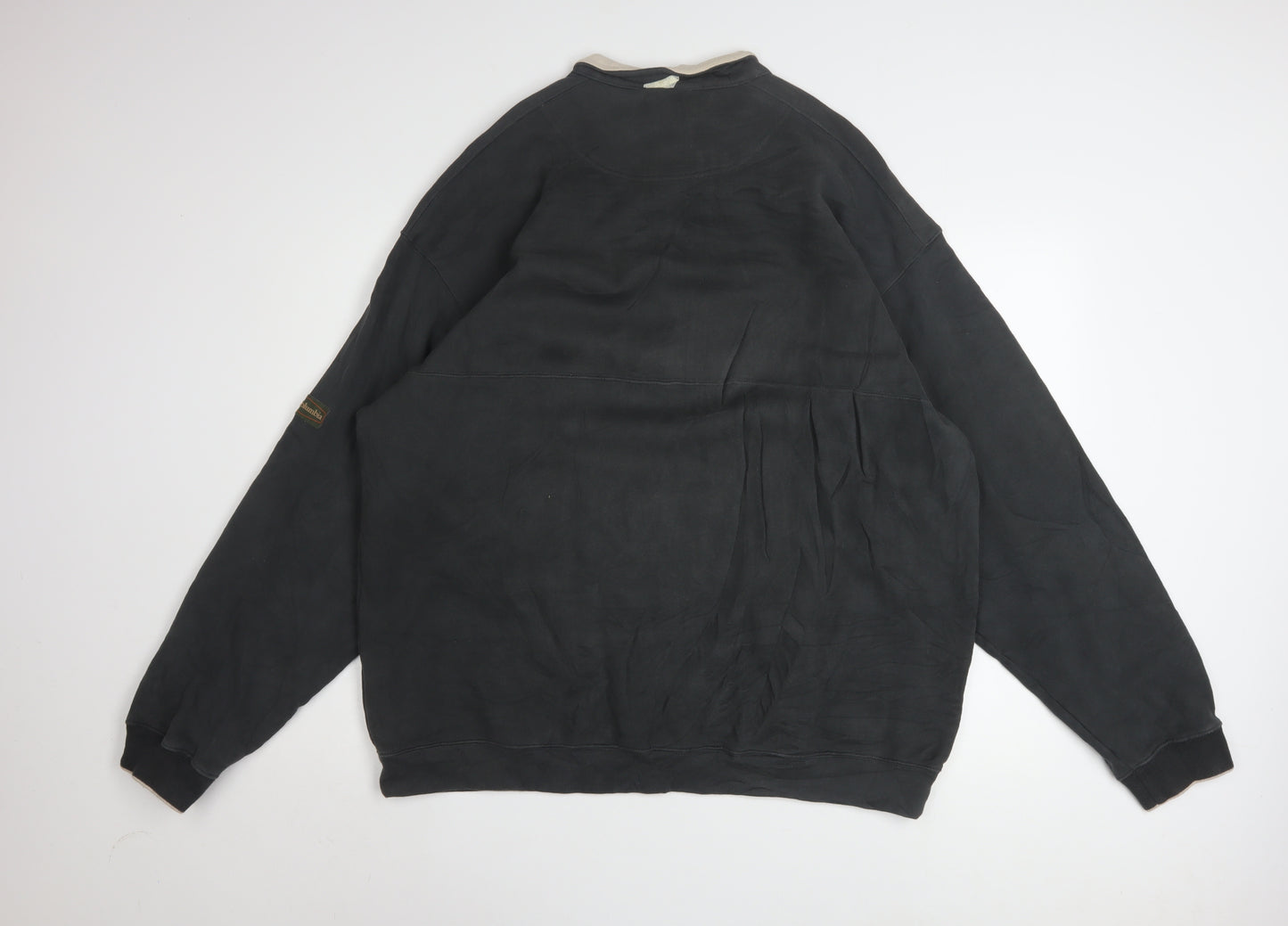 Columbia Men's Black XXL 1/2 Zip Pullover Sweatshirt Fleece Cotton Blend