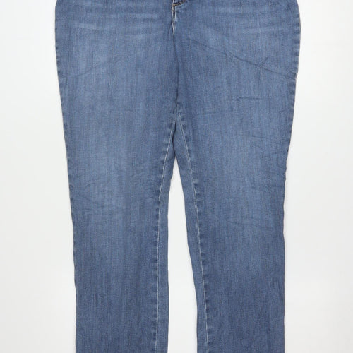 Lee Women's Blue Straight Leg Denim Jeans Size 16 Regular
