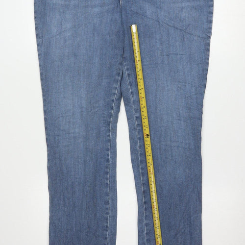 Lee Women's Blue Straight Leg Denim Jeans Size 16 Regular