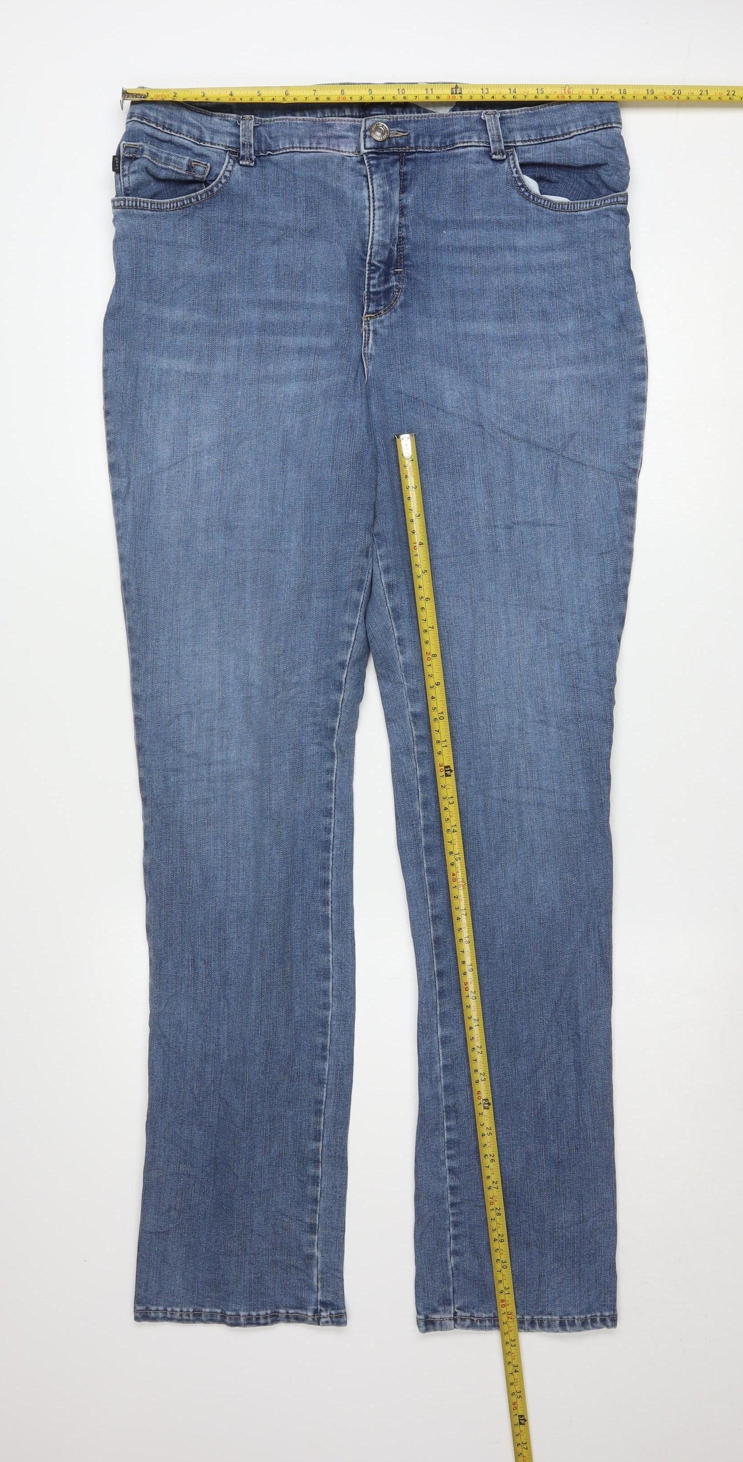 Lee Women's Blue Straight Leg Denim Jeans Size 16 Regular