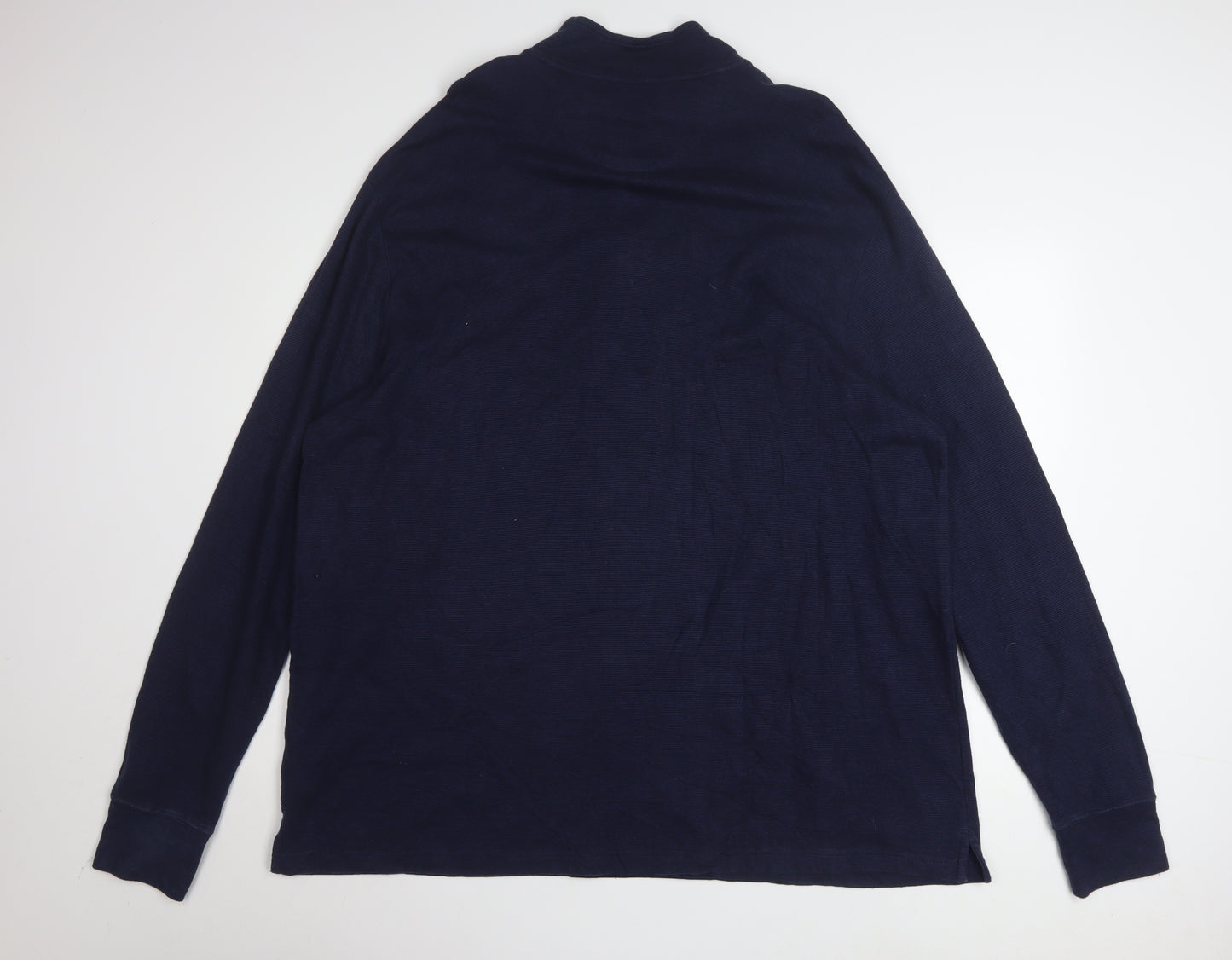 Chaps Men’s Blue 3XLT Mock Neck 1/4 Zip Pullover Sweatshirt