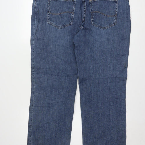 Lee Men Blue Relaxed Fit Straight Leg Denim Jeans Size 16