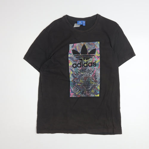 Adidas Men's Black XL Graphic Sports Retro T-Shirt