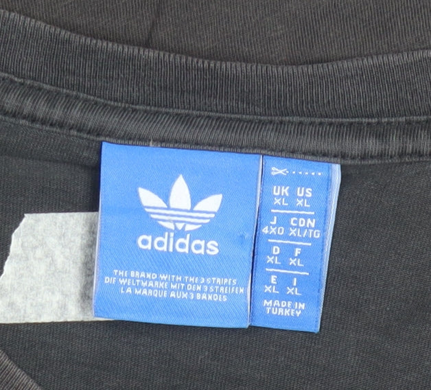 Adidas Men's Black XL Graphic Sports Retro T-Shirt