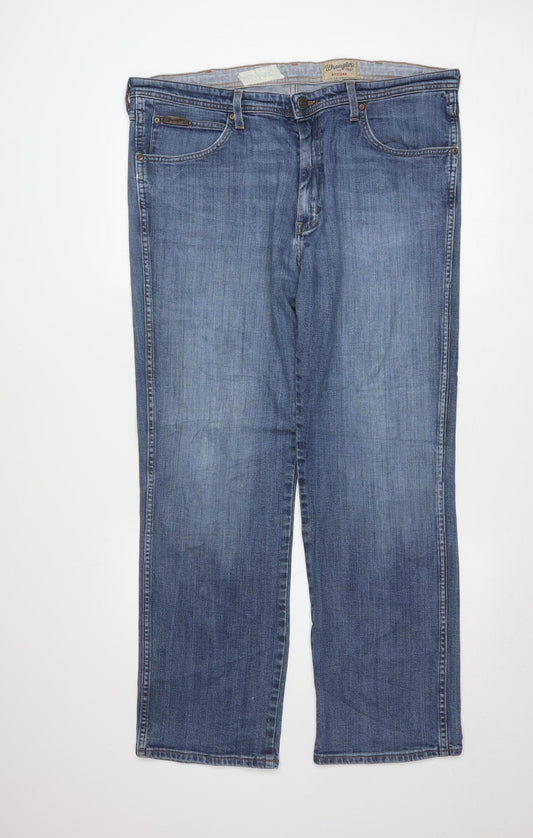 Wrangler Men's Blue Arizona Stretch Regular Straight Jeans W40 L32