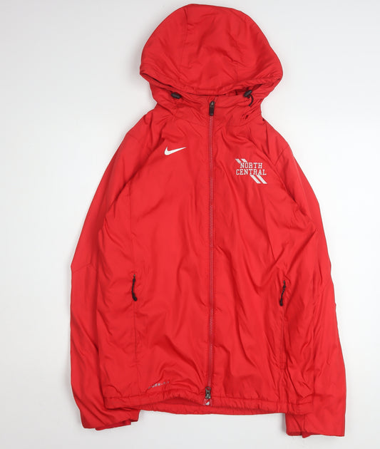 Nike Men's Red Storm-FIT Hooded Windbreaker Jacket XS North Central