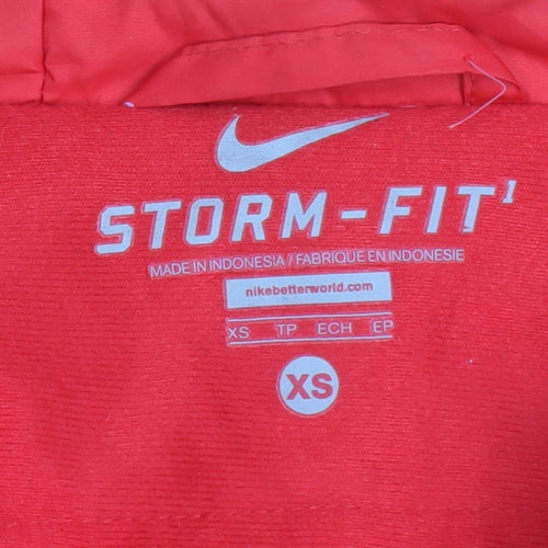 Nike Men's Red Storm-FIT Hooded Windbreaker Jacket XS North Central