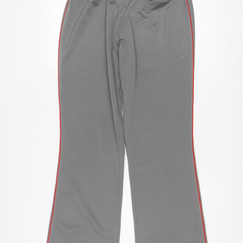 Arena Womens Grey Track Pants Size 14 Flared Elastic Waist Polyester