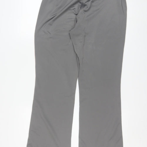 Arena Womens Grey Track Pants Size 14 Flared Elastic Waist Polyester