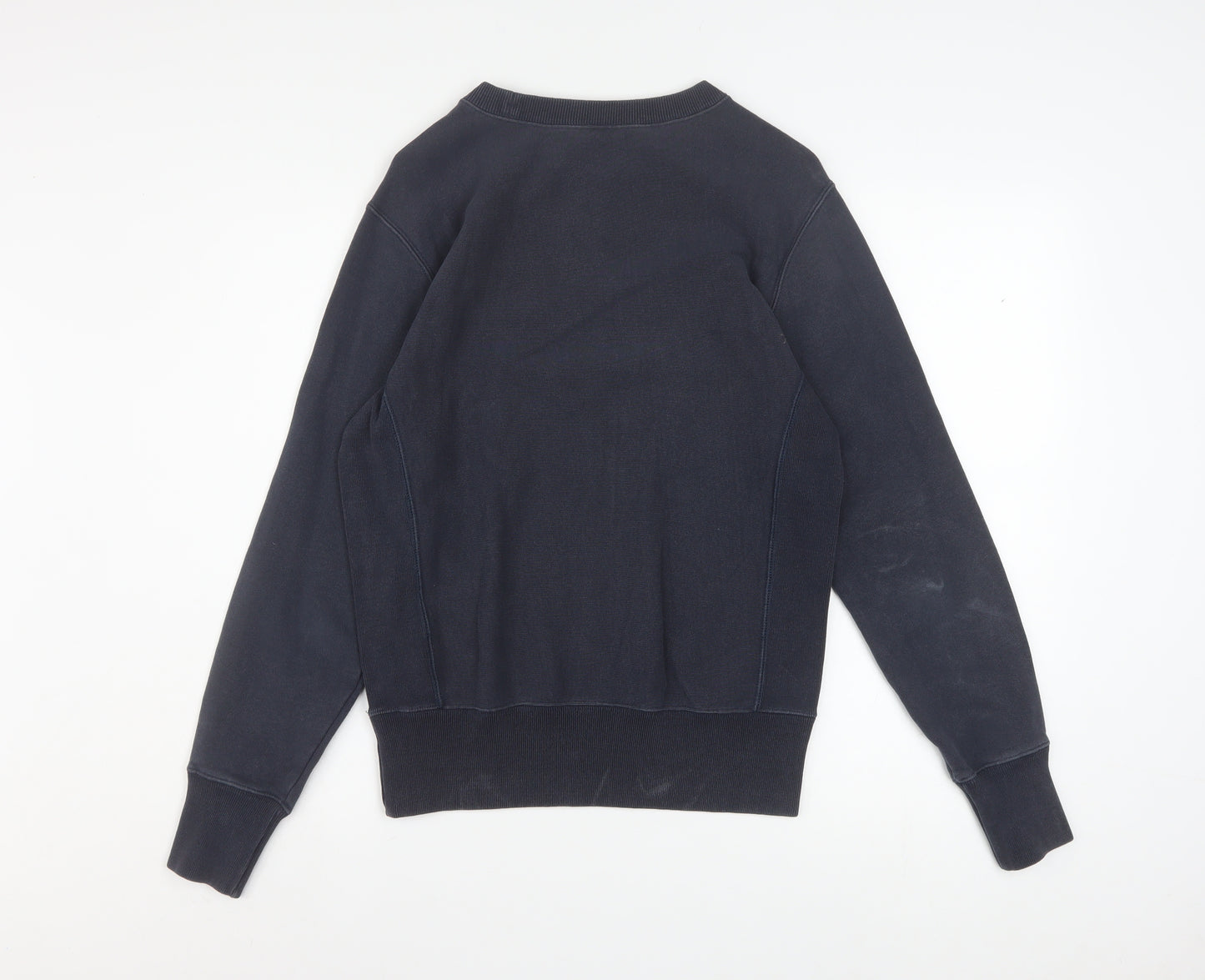 Champion Mens Blue Reverse Weave Crew Neck Sweatshirt Size S