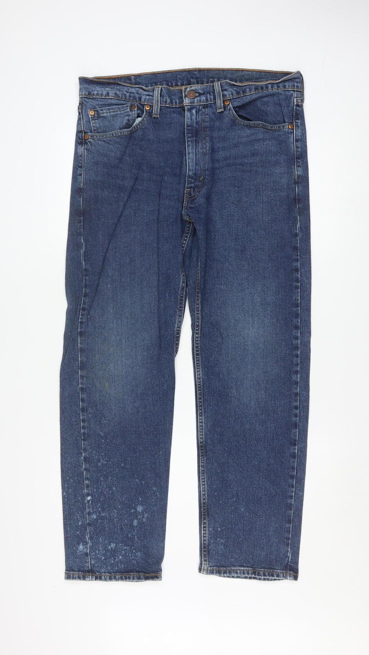 Levi's 505 Men's Blue Denim Straight Jeans 36W 30L Regular Fit