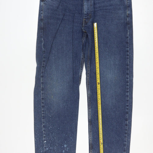 Levi's 505 Men's Blue Denim Straight Jeans 36W 30L Regular Fit
