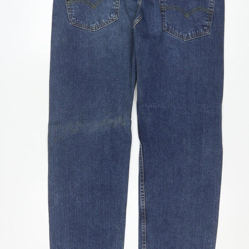Levi's 505 Men's Blue Denim Straight Jeans 36W 30L Regular Fit