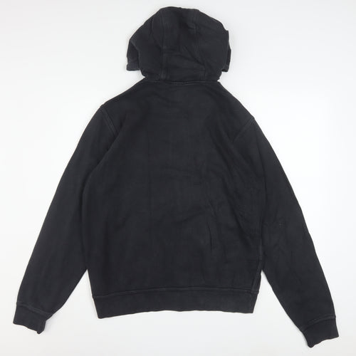 Nike Men's Black Full Zip Hoodie Medium Cotton Fleece
