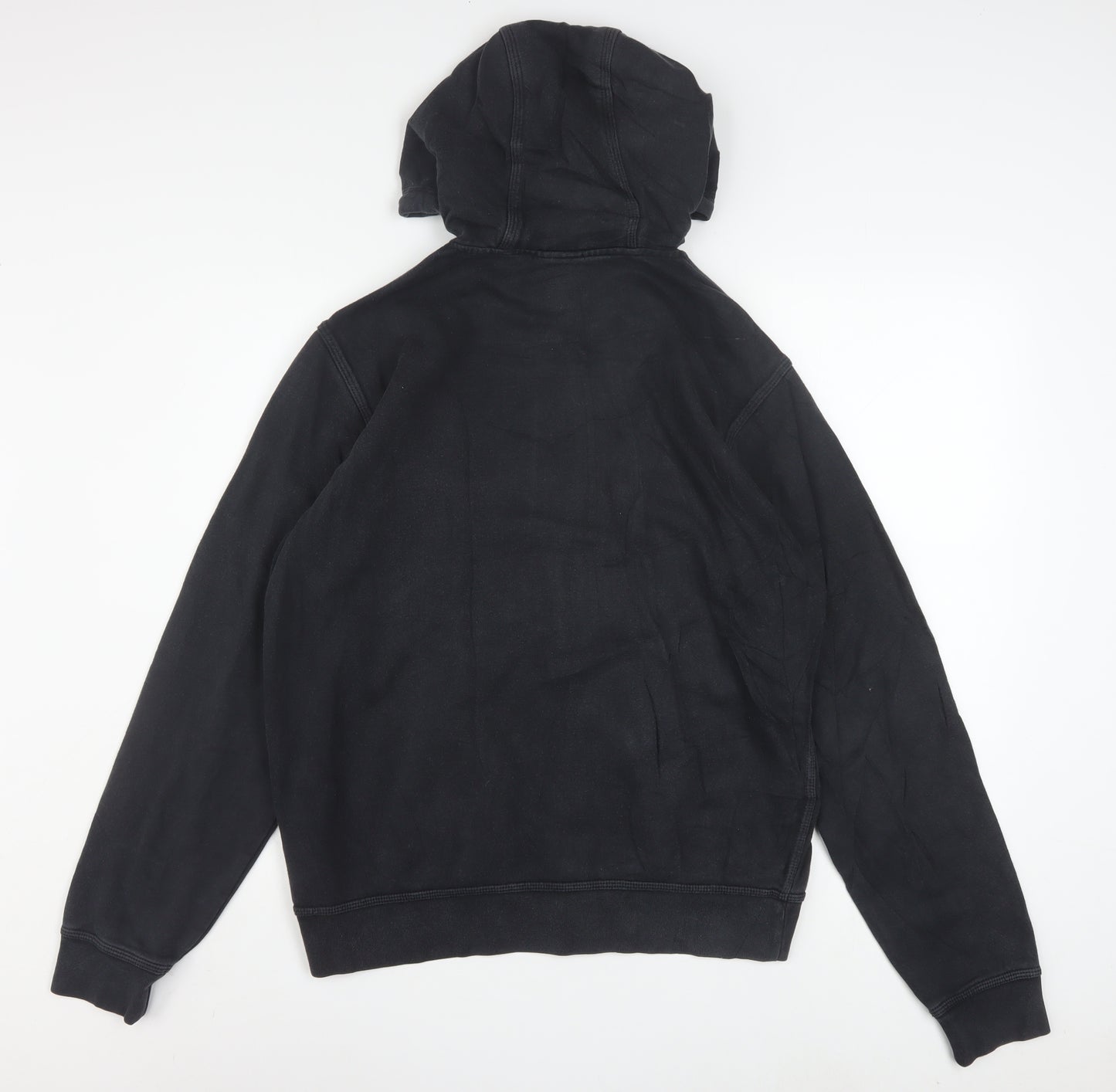 Nike Men's Black Full Zip Hoodie Medium Cotton Fleece