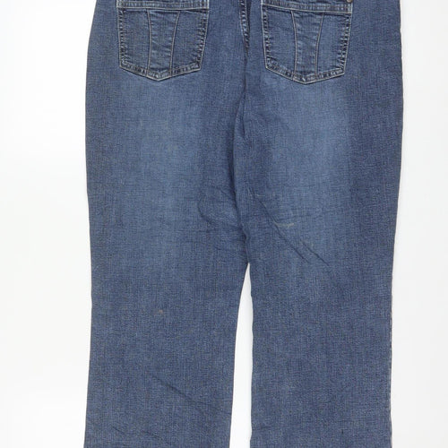 Lee Women Blue Size 14 Petite Straight Comfort Denim Jeans