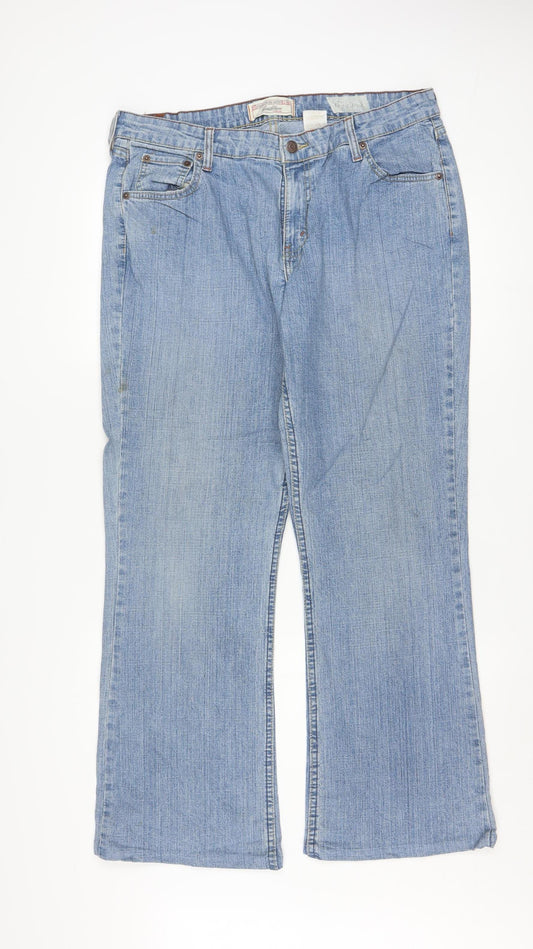 Levi Strauss Signature Women's Blue Bootcut Jeans Size 14 Low Rise