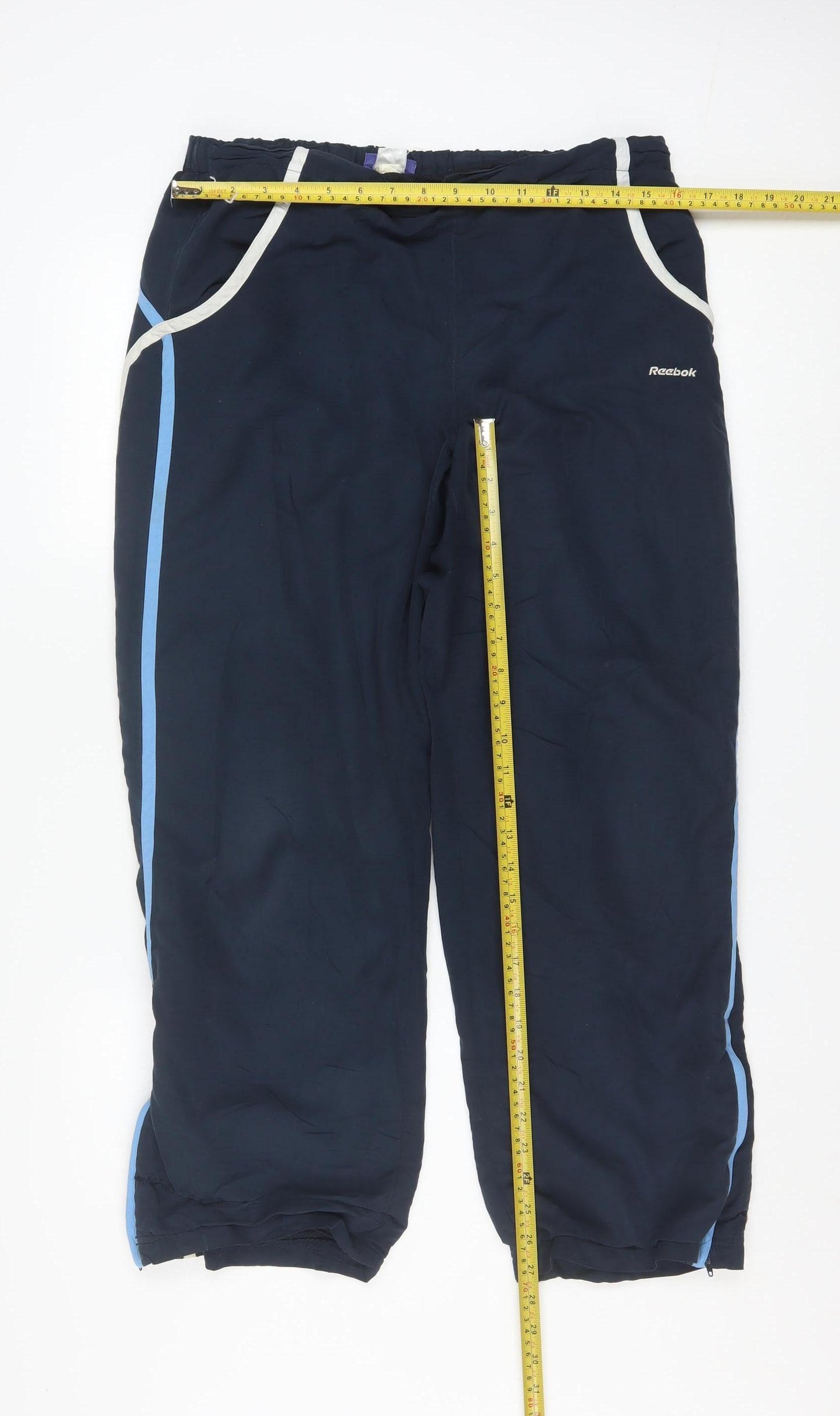 Reebok Women Blue Size 14 Track Pants Straight Leg Sports Trousers