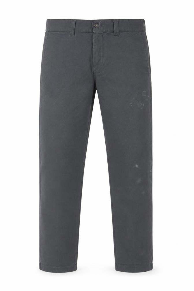 Front view of Dickies Men's Grey 32x32 Regular Fit Chino Workwear Trousers