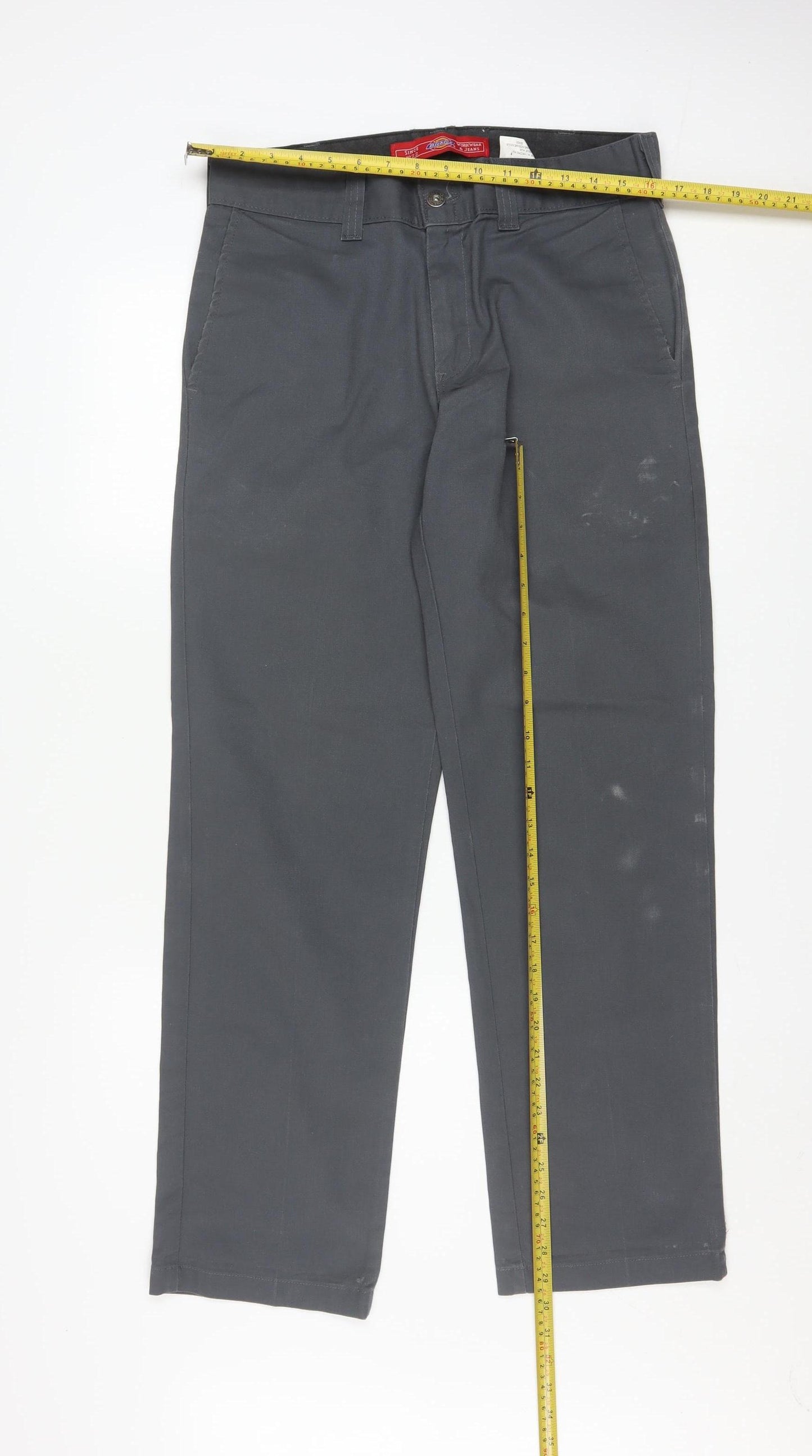 Dickies Men's Grey 32x32 Regular Fit Chino Workwear Trousers