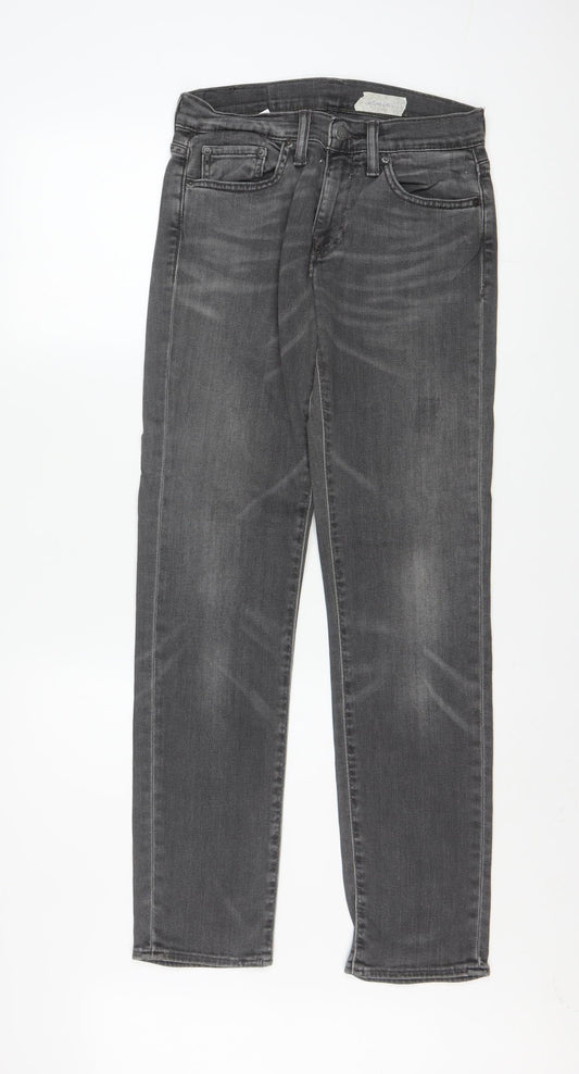 Levi's Men's Grey Slim Straight Jeans W28 L32 Stretch Denim