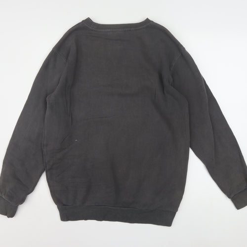 Ellesse Mens Black XS Pullover Sweatshirt Crew Neck Logo Fleece