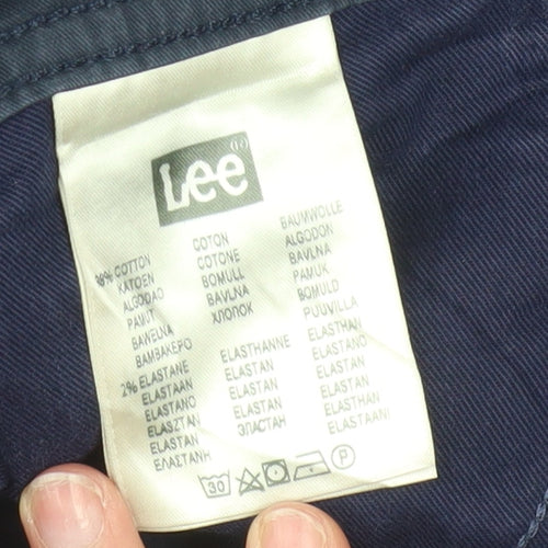 Lee Men's Blue Daren Zip Fly Regular Chino Trousers W38 L34